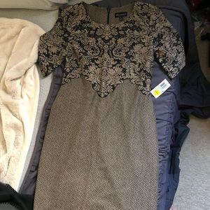 Black/Taupe BRAND NEW Connected Apparel Dress